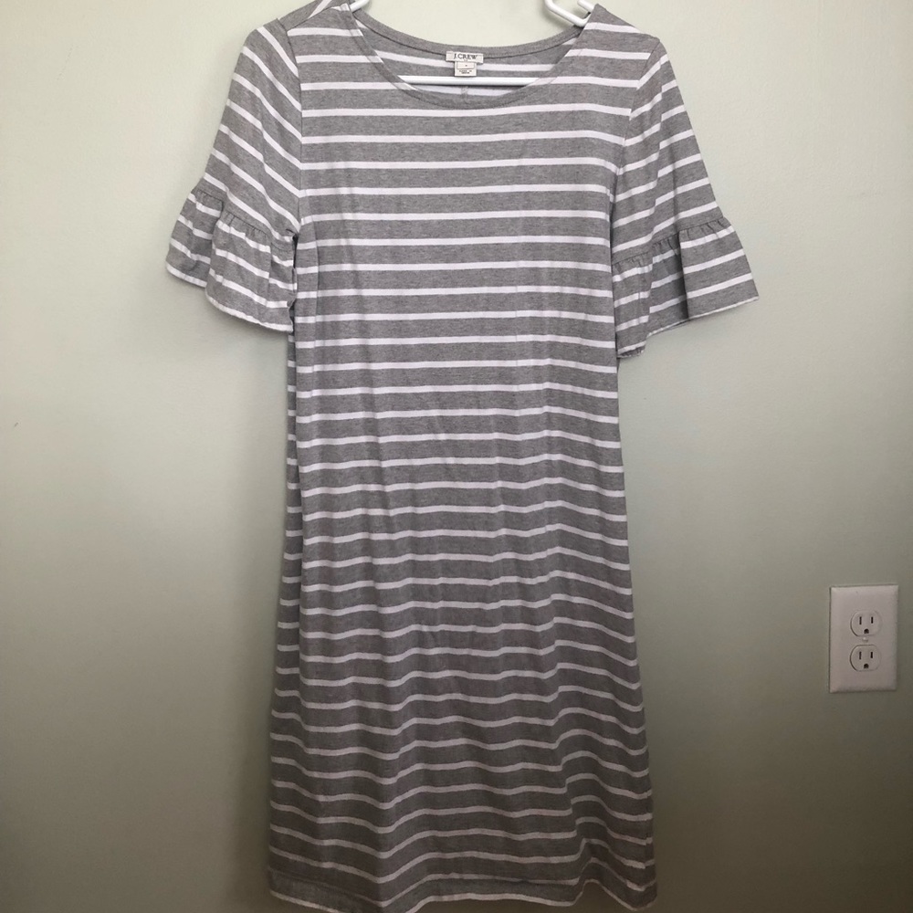 J crew ruffle sleeve dress - small